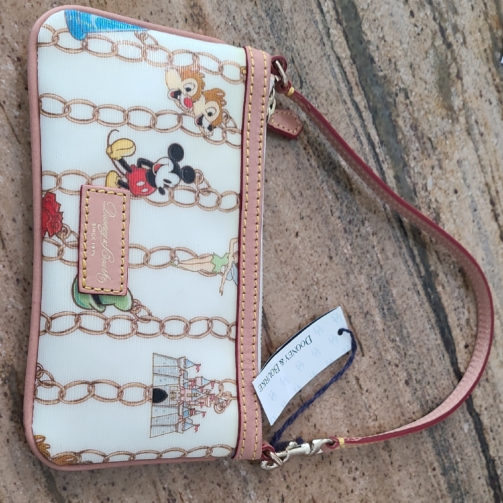 Dooney & Bourke Disney Character Wristlet - White and Tan